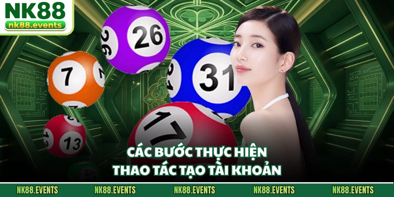 Các bước thực hiện thao tác tạo tài khoản
