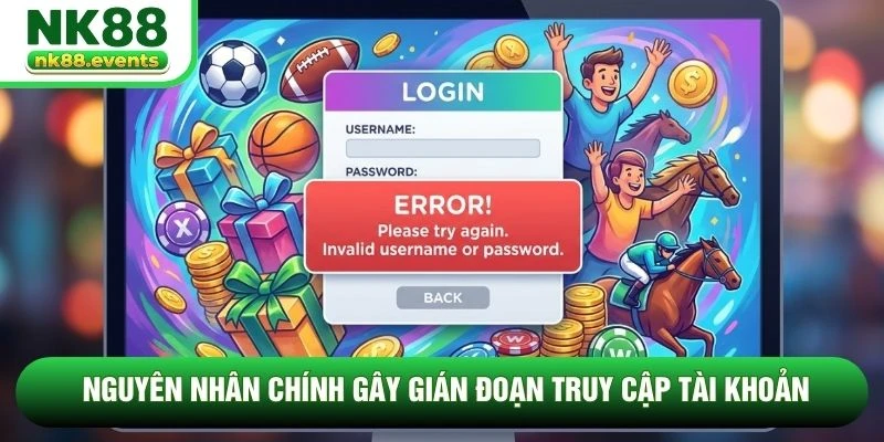 Nguyên nhân chính gây gián đoạn truy cập tài khoản Nguyên nhân chính gây gián đoạn truy cập tài khoản
