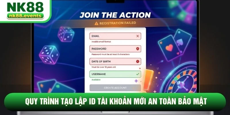 Quy trình tạo lập ID tài khoản mới an toàn bảo mật